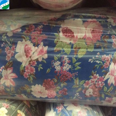 China market good design 100%polyester knitted DTY brush print stock fabric