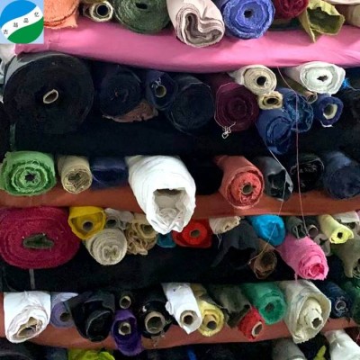 Hot Selling Cheap Price Mixed Linen Cotton Stock Plain Dyed Africa Fabric Stock Lot For Garment Kilogram